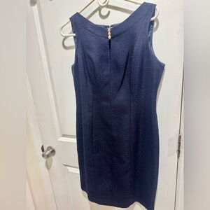 Elegant Navy Blue Sleeveless Dress